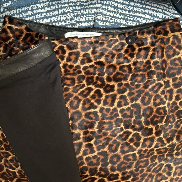 Diane Von Furstenberg Leopard Calf Hair Skirt - Picture 6 of 7